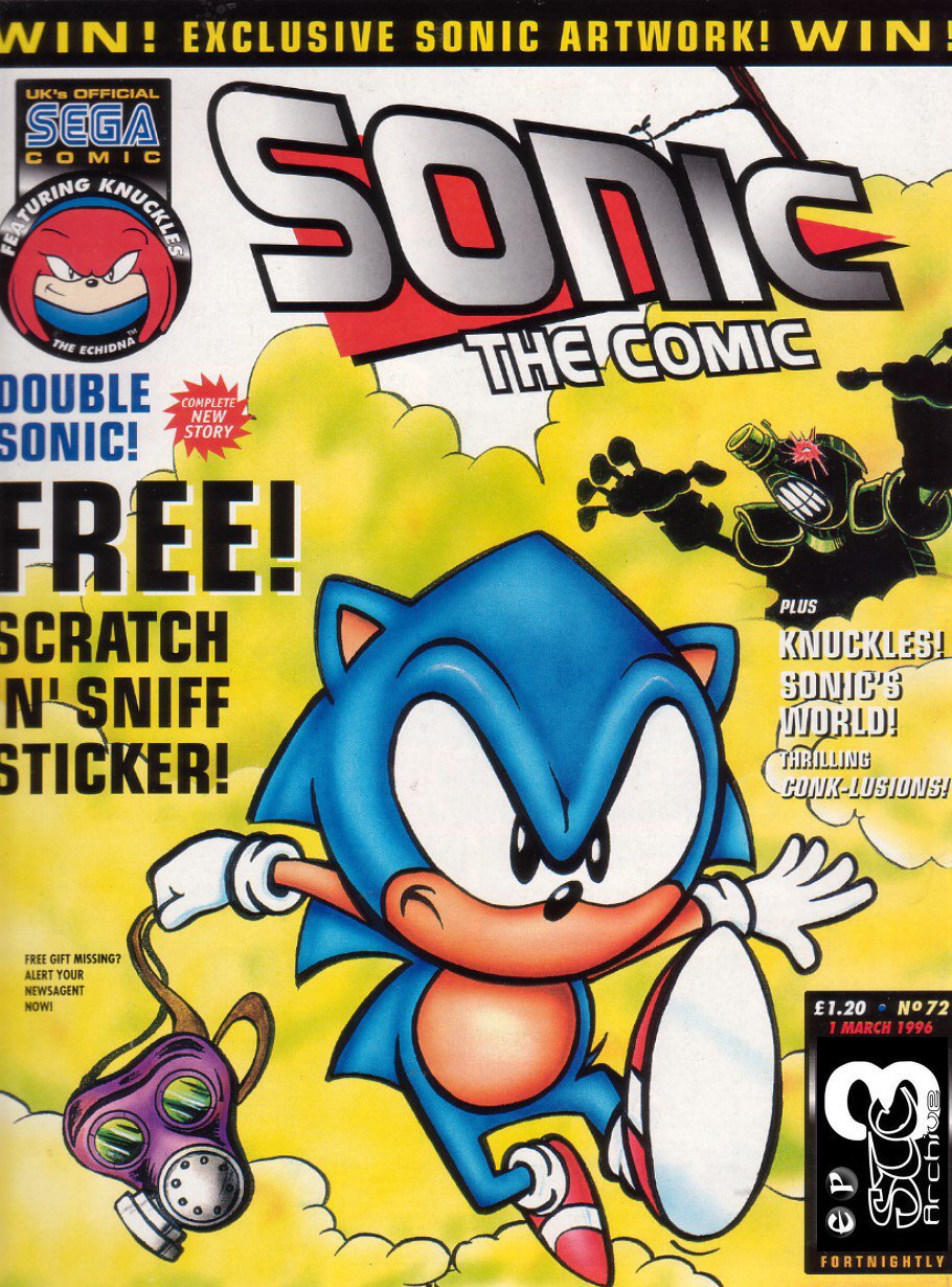 Sonic - The Comic Issue No. 072 Comic cover page